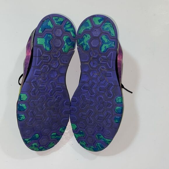 Nike Free 5.0  Black and Purple Green Athletic Shoes Women’s Size 6 US - Picture 8 of 11